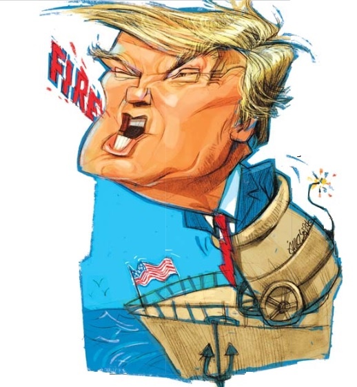 کاریکاتور/ حمله ترامپ به ایران!