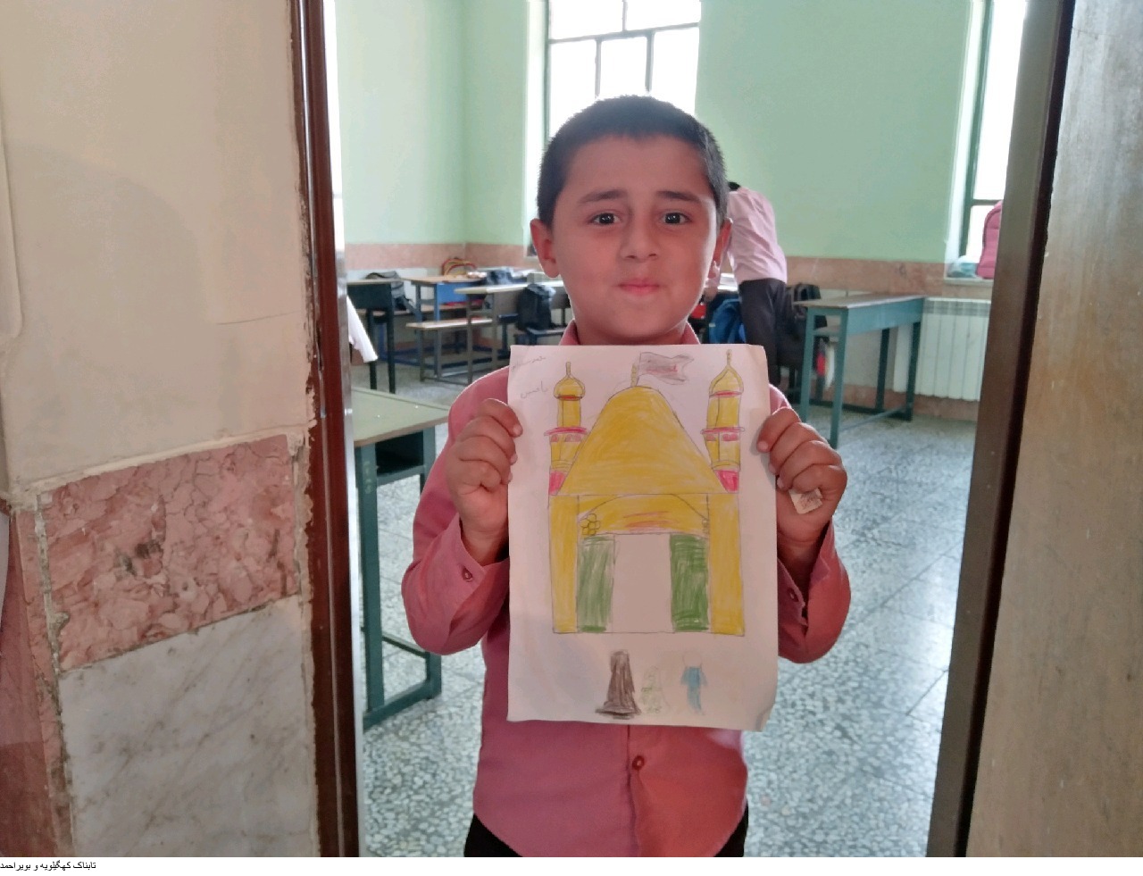 برگزاری نمایشگاه نقاشی به مناسبت اربعین حسینی توسط دانش آموزان مدرسه انقلاب لنده+تصاویر