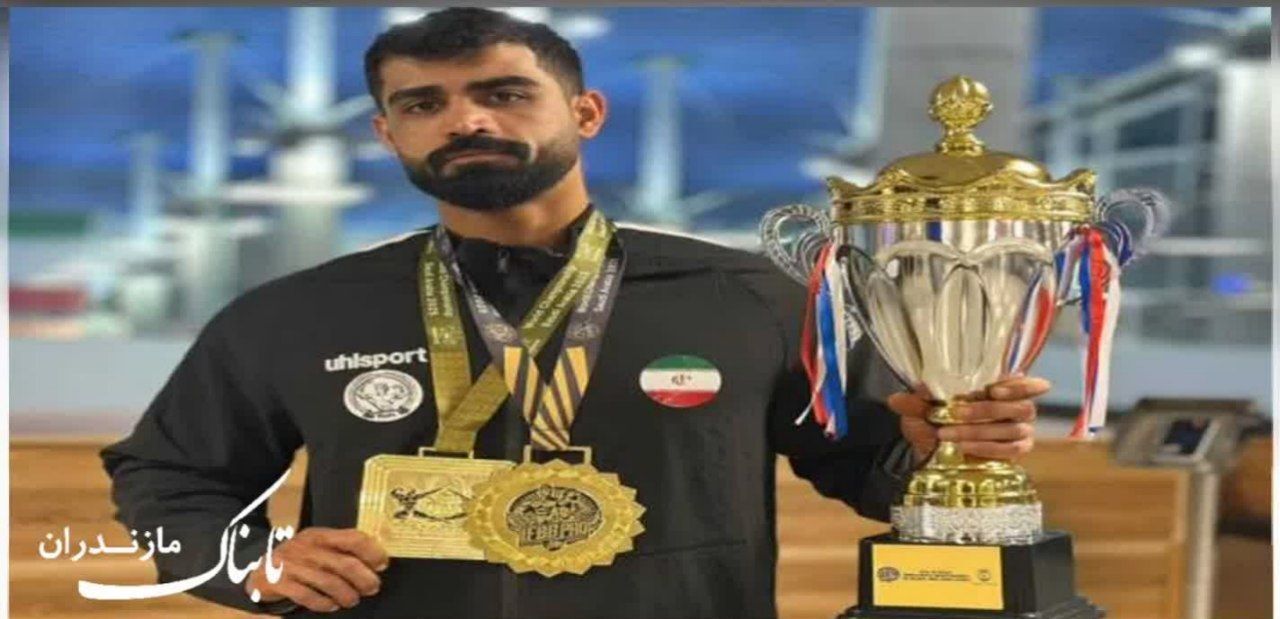 سرباز مازندرانی در مسابقات پرورش اندام جهان در کشور عربستان قهرمان شد